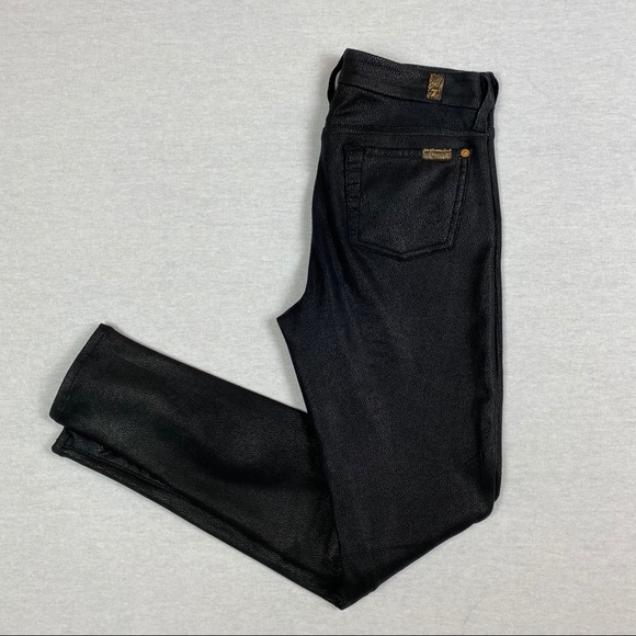 7 For All Mankind Snakeskin Print Skinny Jeans - Picture 8 of 12